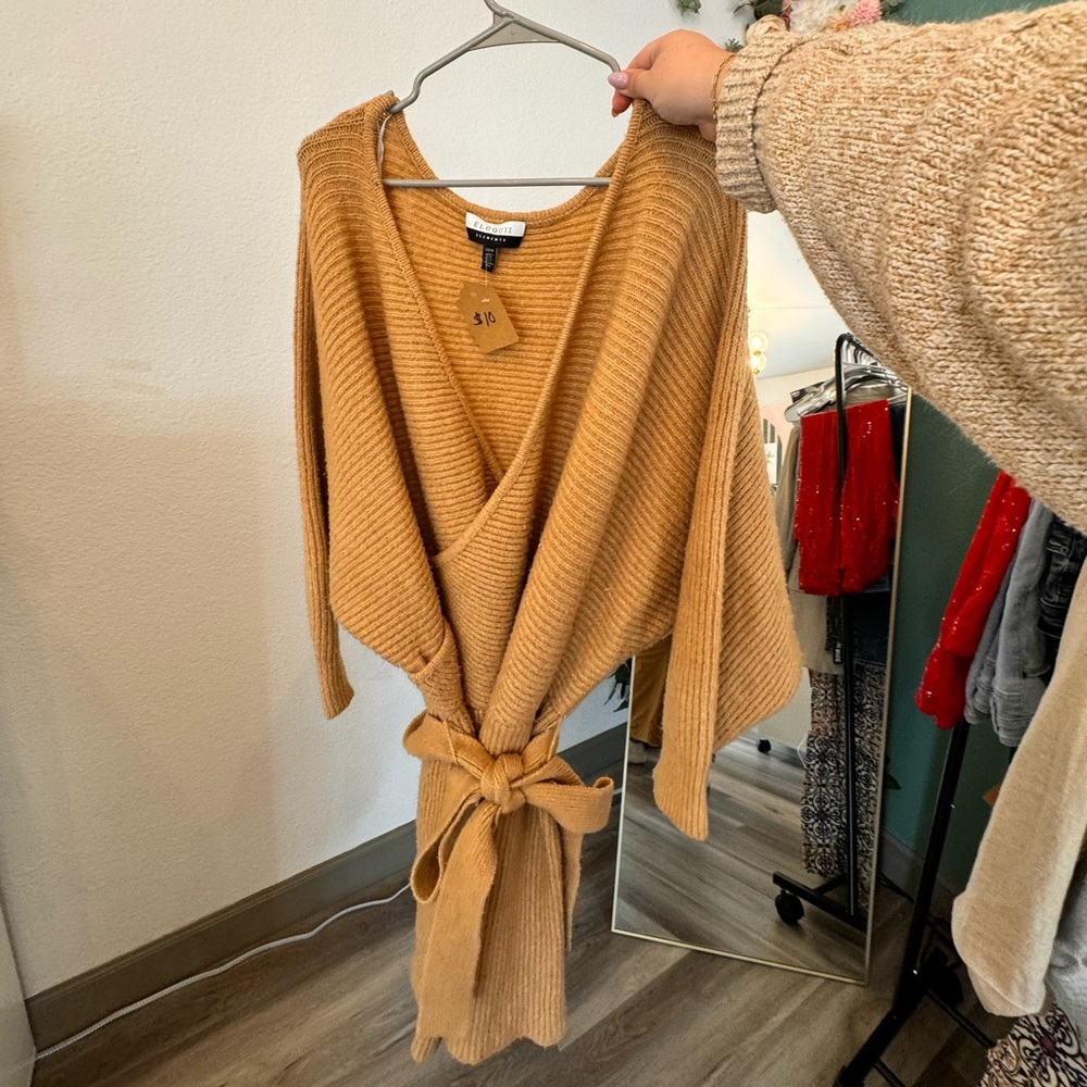 Women's Tan Sweater Dress